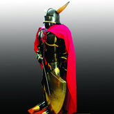 Medieval Greek Knight Suit of Armour Collectible Combat Full Body Costume With Wooden Stand